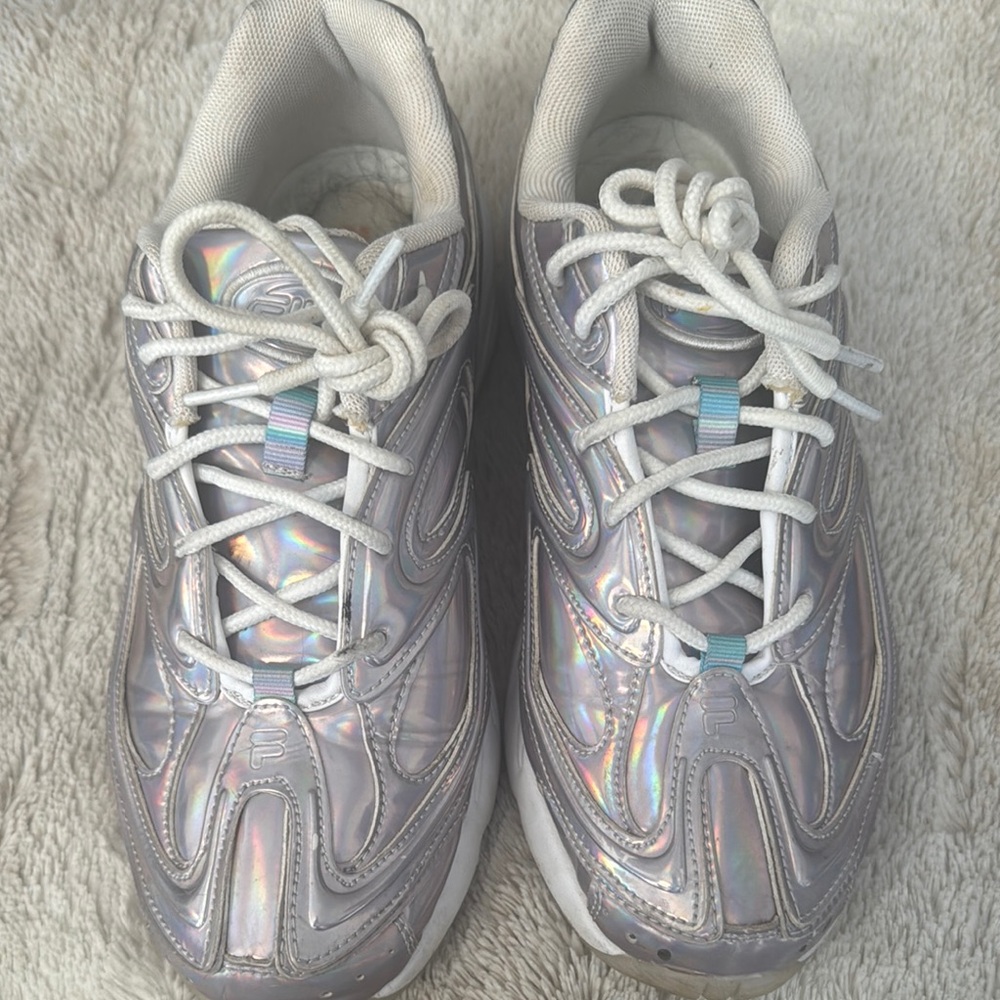 Fila Silver Holographic Sneakers